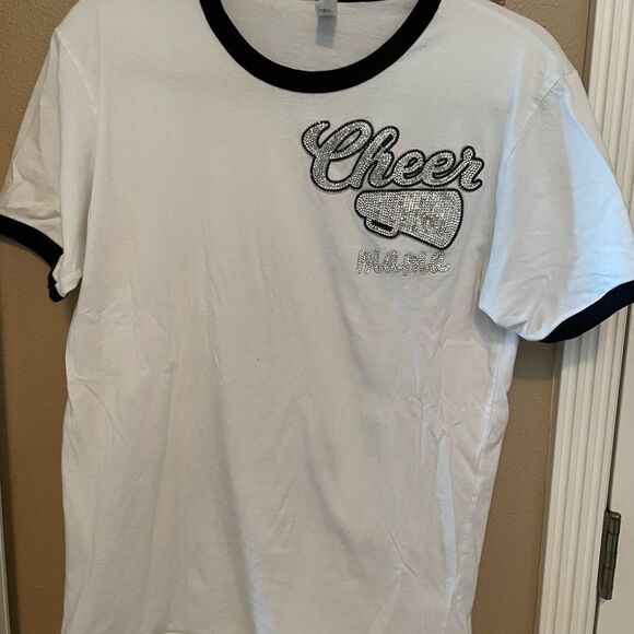 Next Level CHEER MAMA Rhinestone Short Sleeved Shirt M - Picture 1 of 14